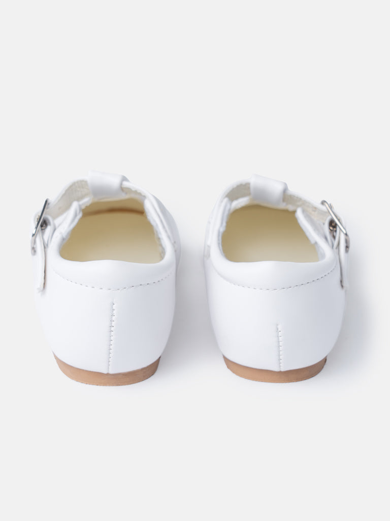 Baby Boy M&B Classic T-Bar Shoes - White