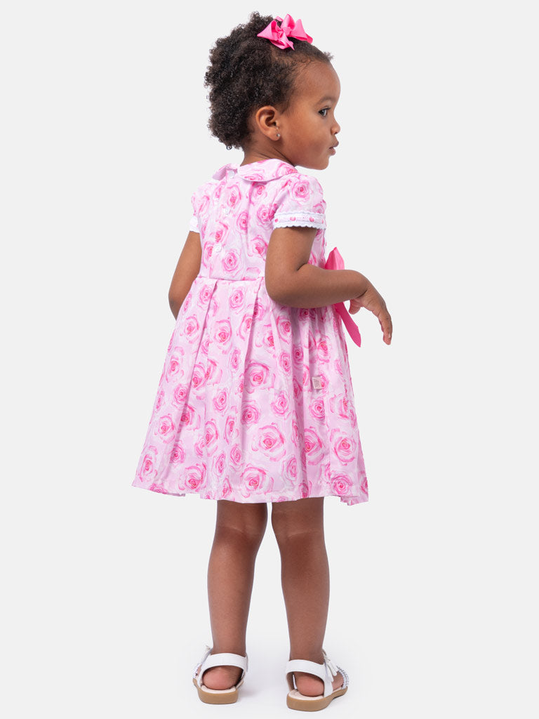 Baby Girl Rosalinda Collection Spanish Dress - Fuchsia Pink