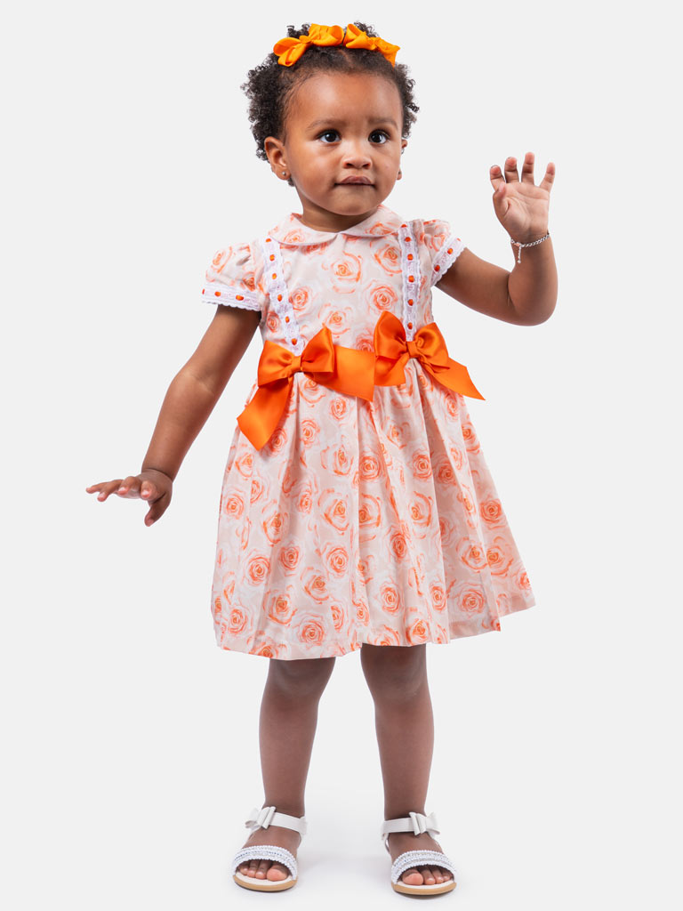 Baby Girl Rosalinda Collection Spanish Dress - Orange