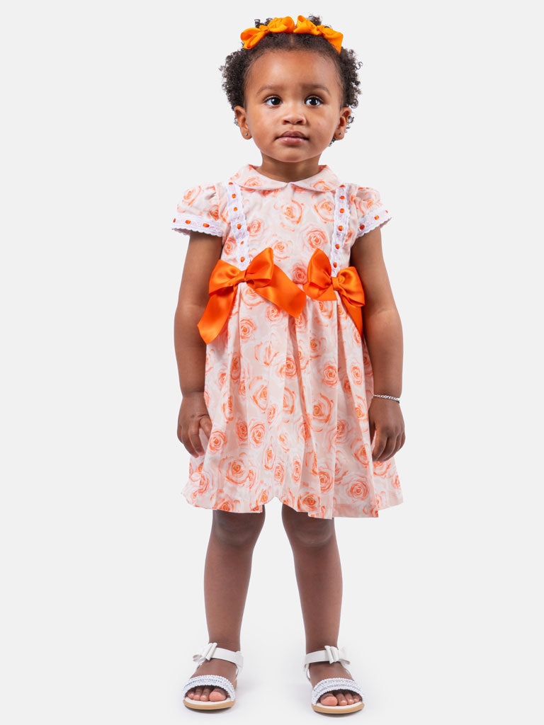 Baby Girl Rosalinda Collection Spanish Dress - Orange