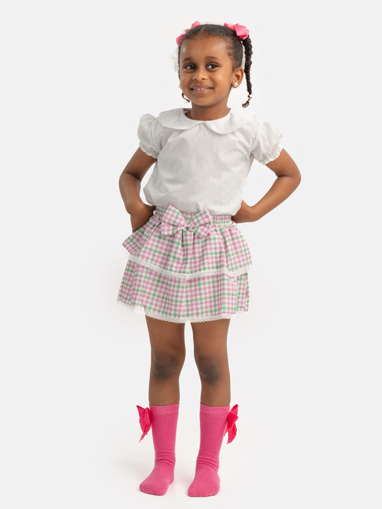 Baby Girl Luciana Collection Spanish 2-piece Romper Set - Hot Pink