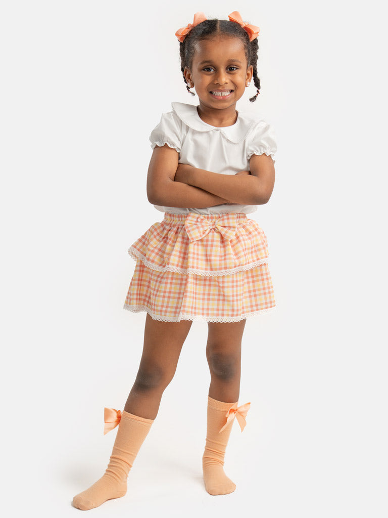 Baby Girl Luciana Collection Spanish 2-piece Romper Set - Orange