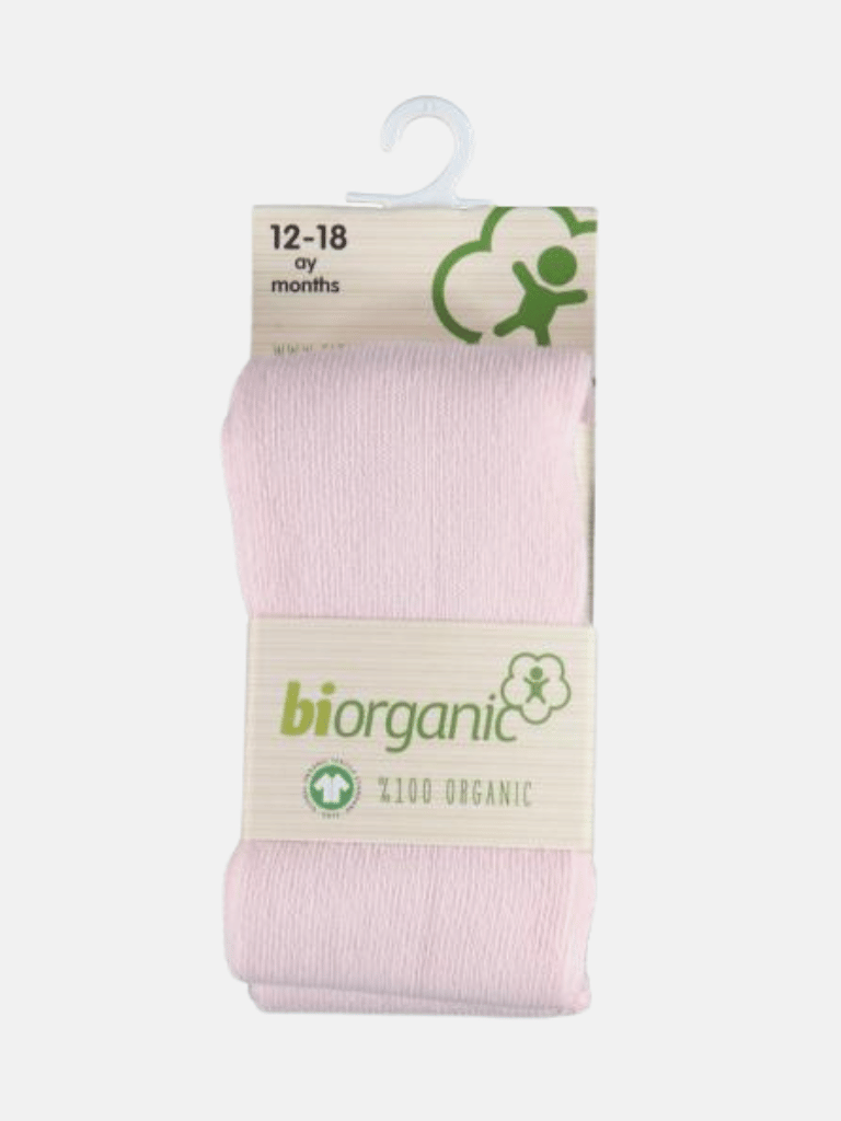 Baby Girl Biorganic Tights - Baby Pink