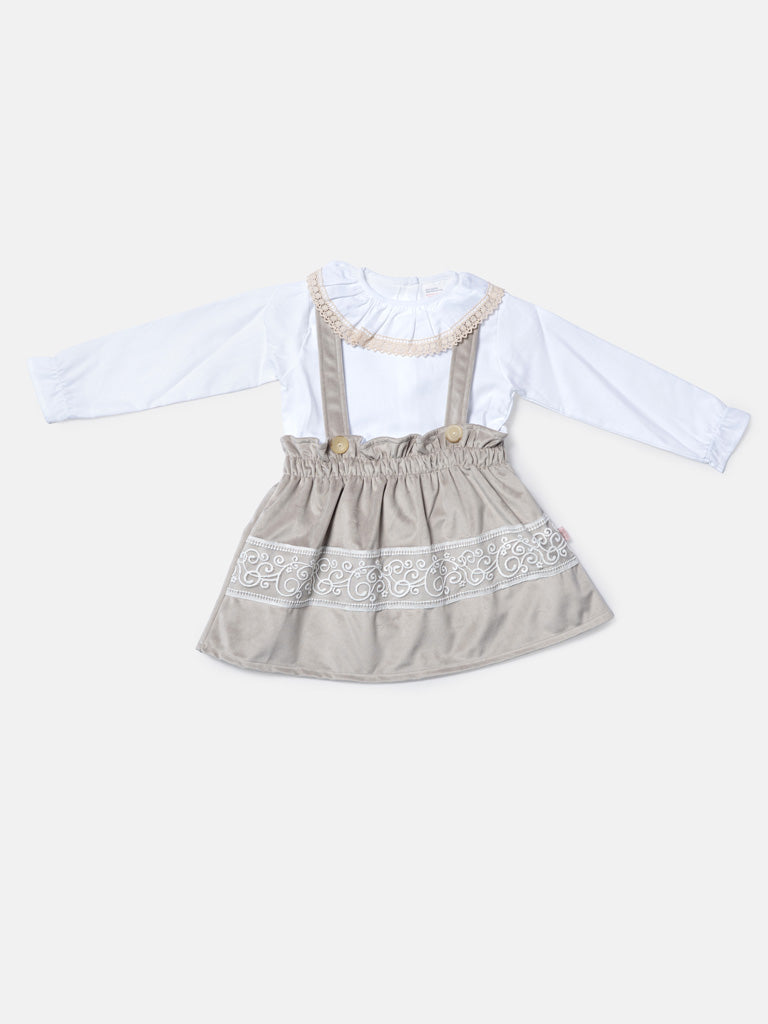 Baby Girl Ada Collection Spanish 2-Piece Dress Set - Grey