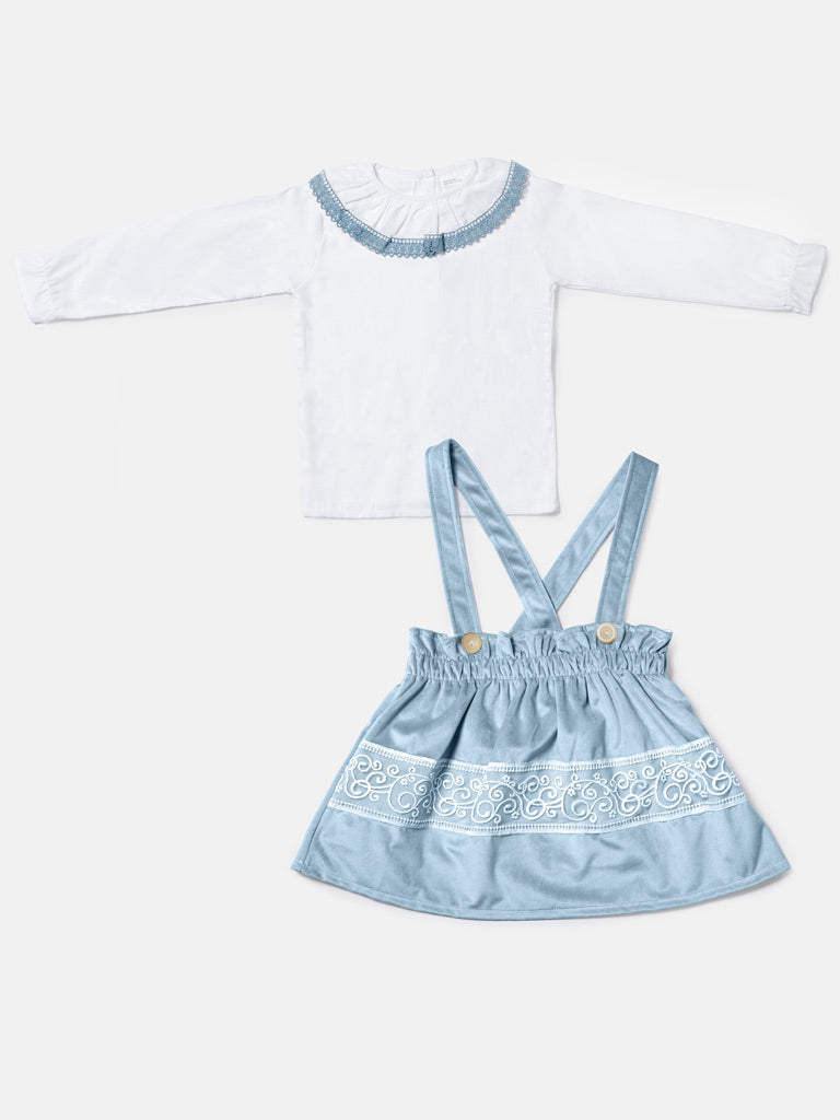 Baby Girl Ada Collection Spanish 2-Piece Dress Set - Blue