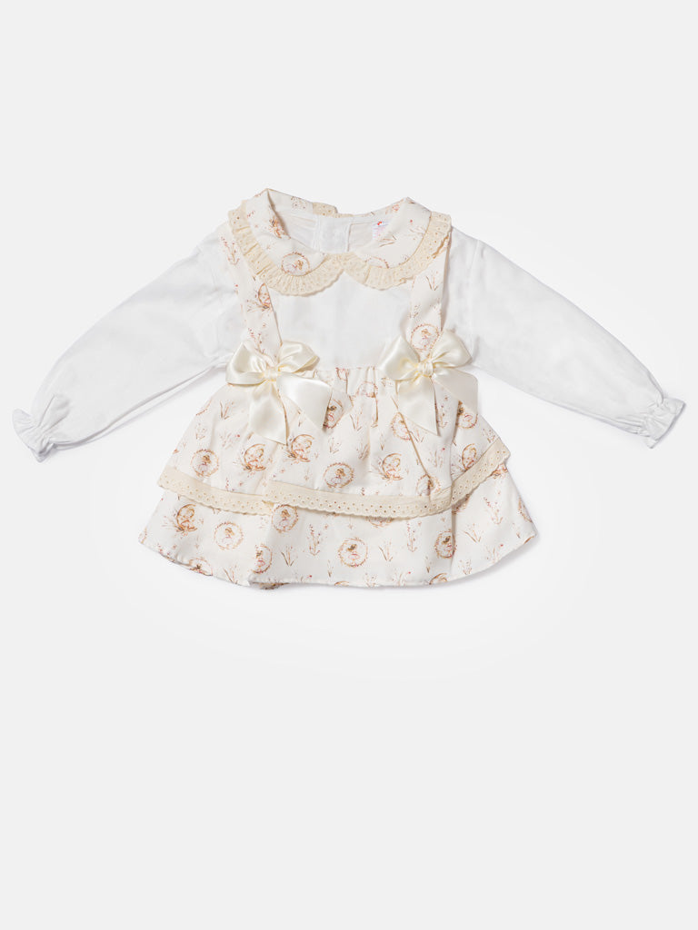 Baby Girl Ballerina Collection Spanish 2-Piece Dress Set - Ivory