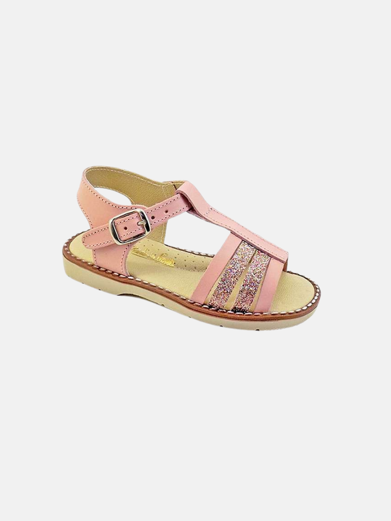 Baby Girl Aladino Spanish Glitter Strap Sandals -Blush Pink