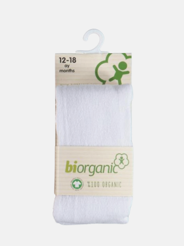 Baby Unisex Biorganic Tights - White