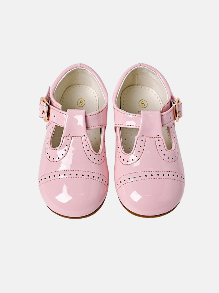 Baby Girl Buckle Strap Shoes TIA Collection - Pink