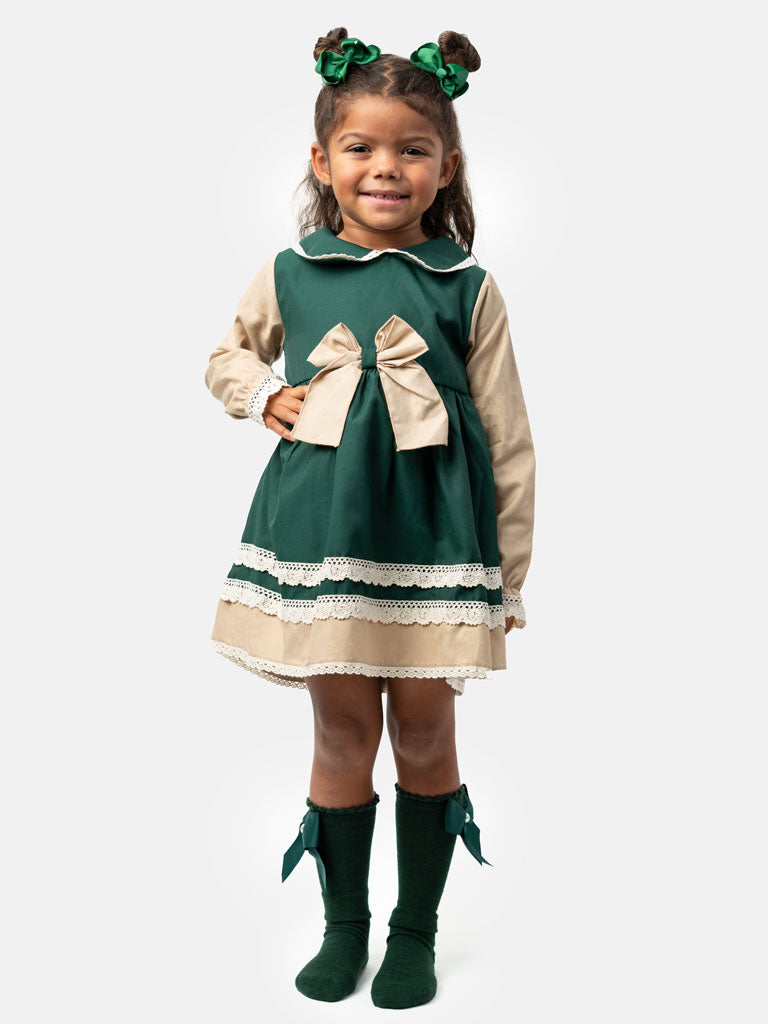 sachin and babi light blue dress Collections Emerald Green Bow Dress by Janie and Jack main image 1