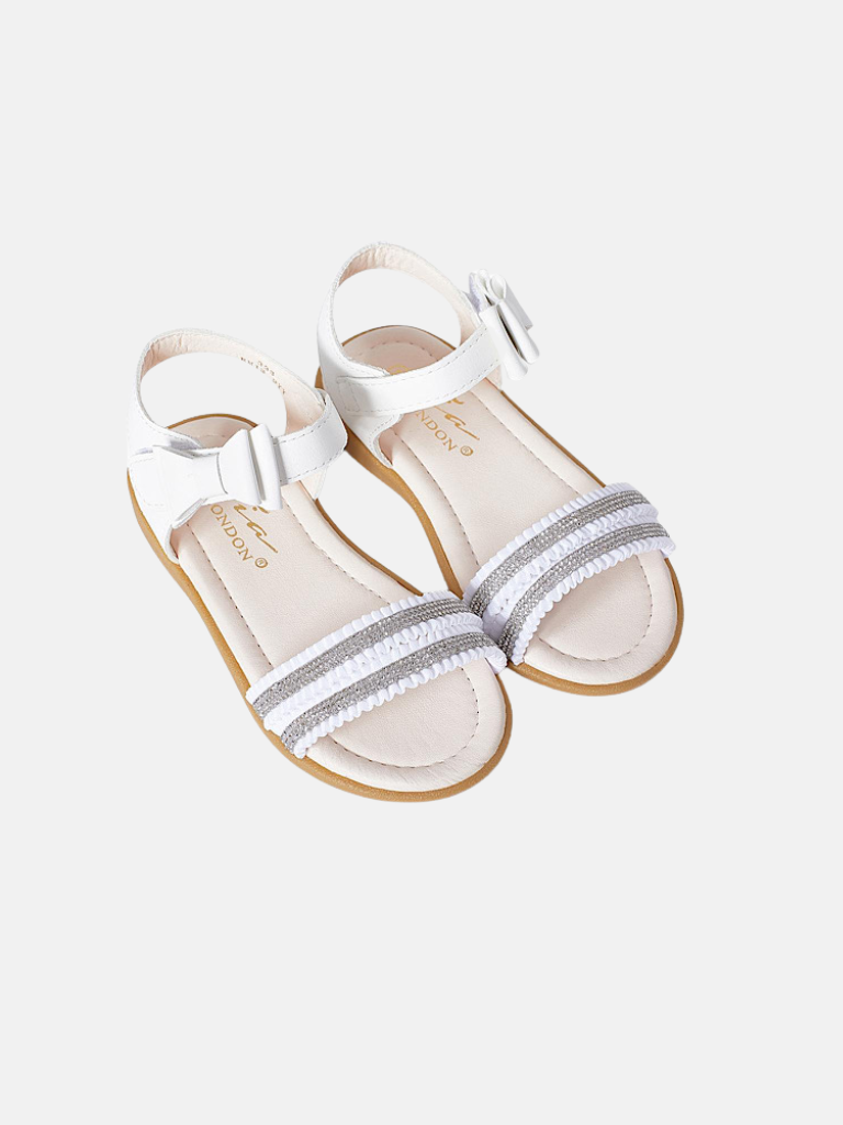 Baby Girl Tia Strap and Bow Sandals Collection-White