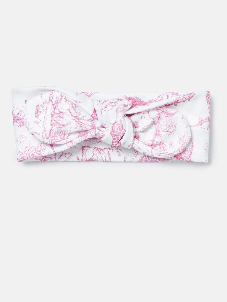 Baby Girl Safari Collection Cotton Headband - Baby Pink