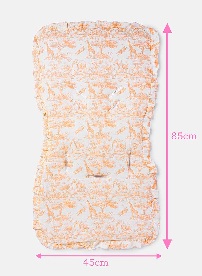 Baby Safari Collection Car Seat Liner - Orange