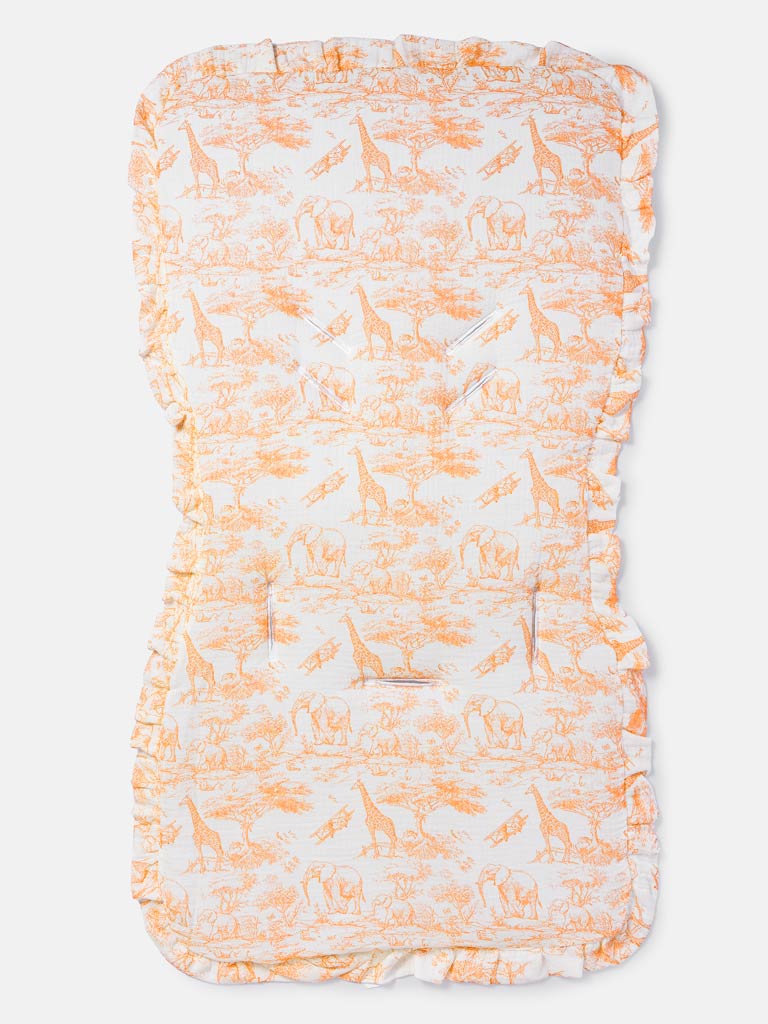 Baby Safari Collection Car Seat Liner - Orange