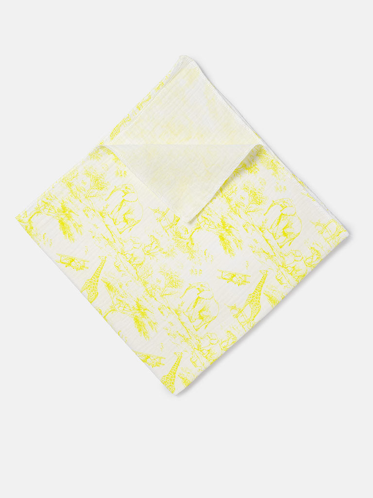 Baby Safari Collection Muslin Square - Lemon Yellow
