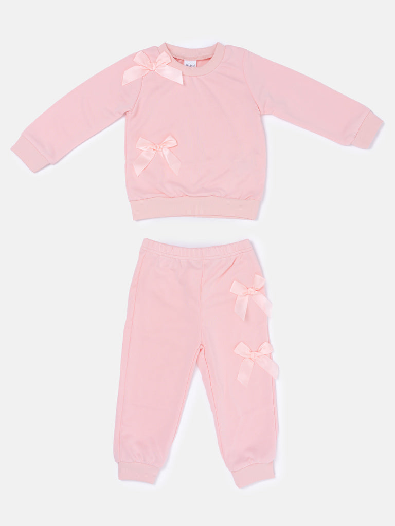 Baby Girl Clarisse Collection Long Sleeve 2-Piece tracksuit - Pink