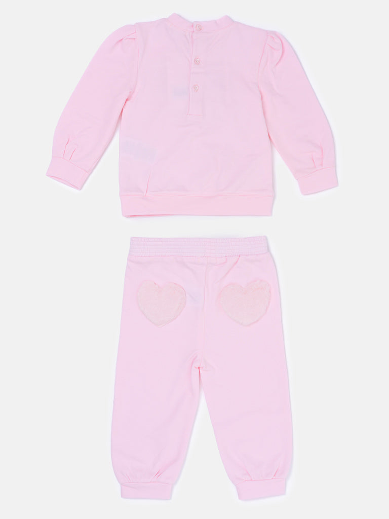 Baby Girl Mintini Long Sleeve Tracksuit 2-Piece Set - Baby Pink