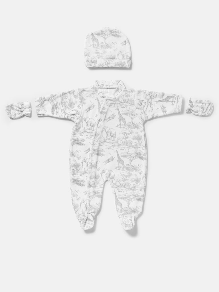 Baby Grow Safari Collection 3-Piece Set - Grey