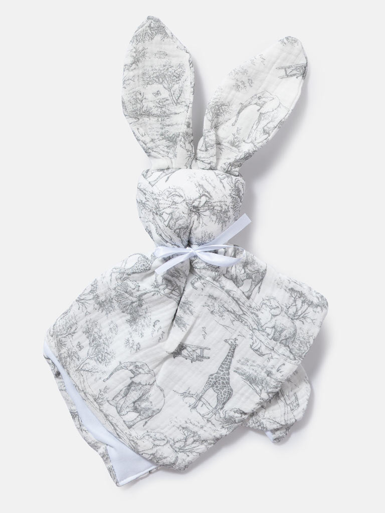 Baby Safari Collection Bunny Comforter - Grey