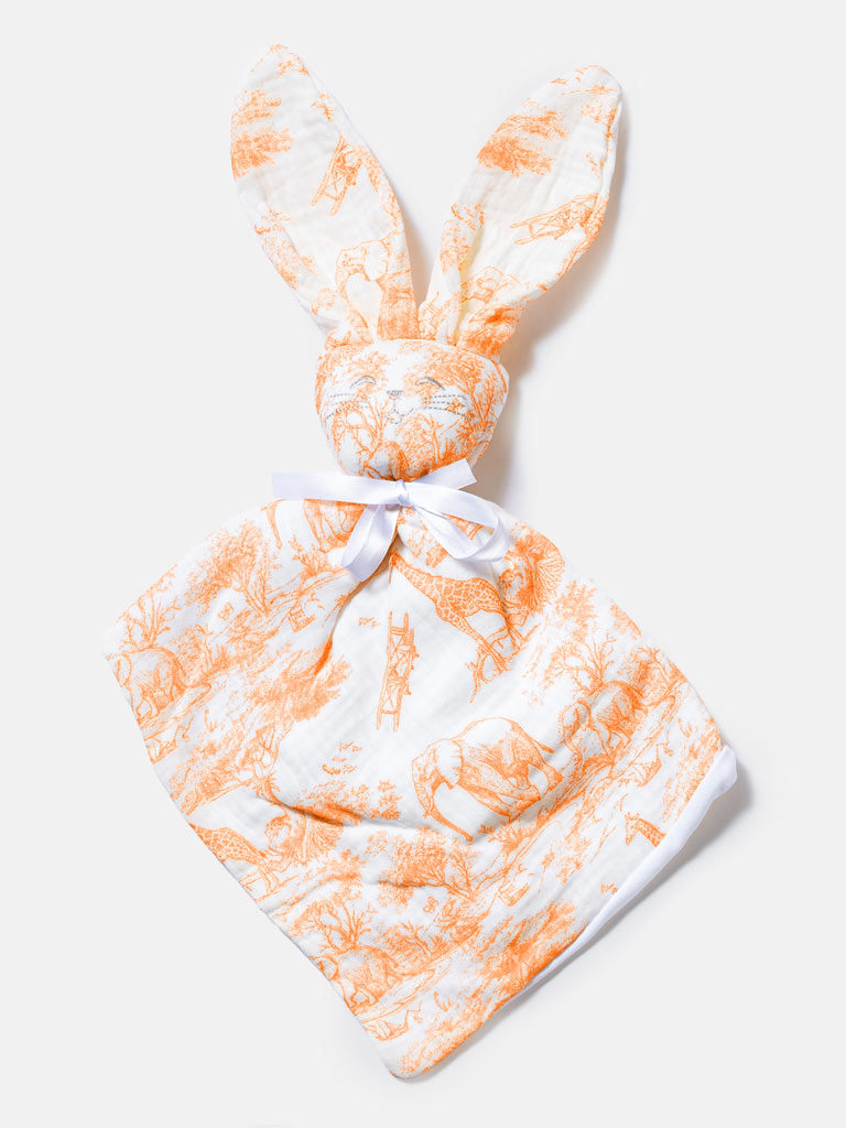 Baby Safari Collection Bunny Comforter - Orange
