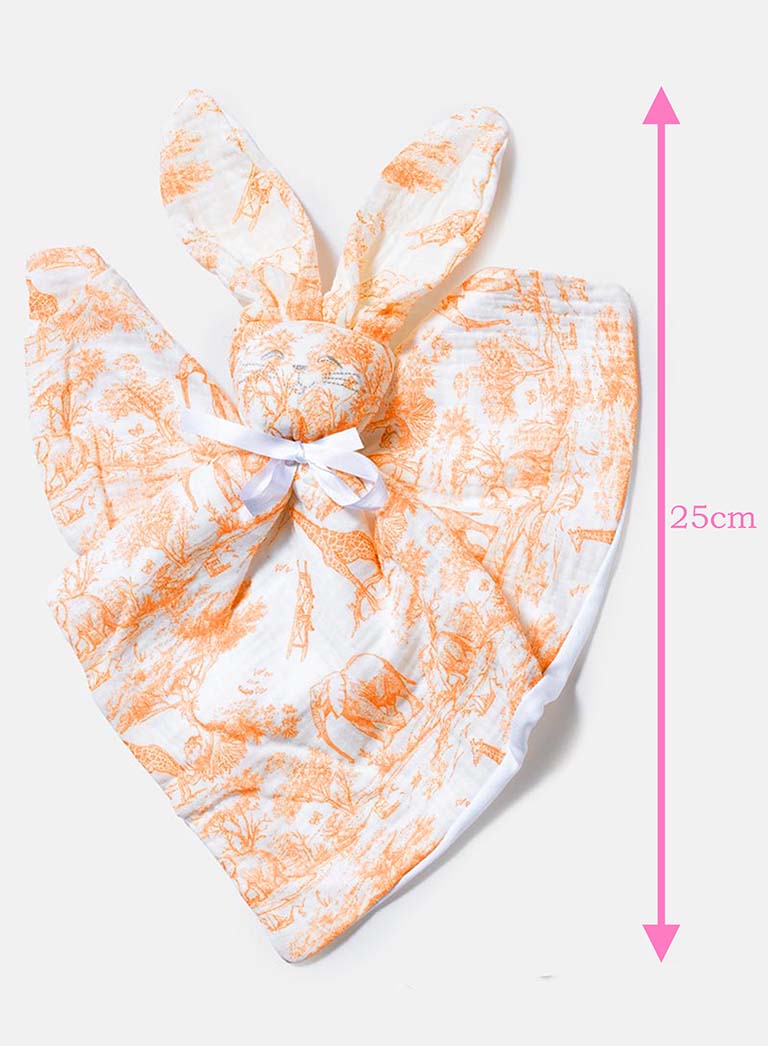 Baby Safari Collection Bunny Comforter - Orange