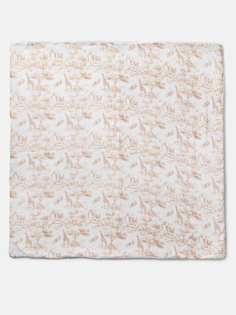 Baby Safari Collection Blanket - Beige