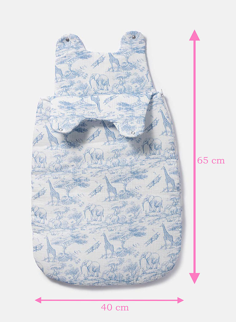 Baby Safari Collection Sleeping Bag - Baby Blue