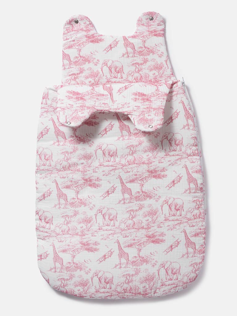 Baby Safari Collection Sleeping Bag - Baby Pink