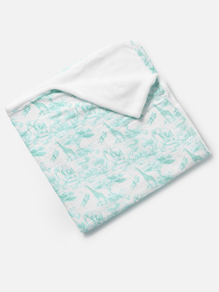 Baby Safari Collection Blanket - Mint Green