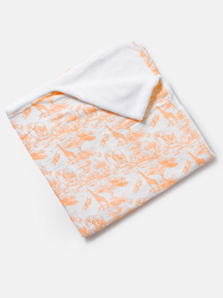 Baby Safari Collection Blanket - Orange