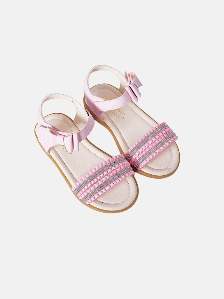 Baby Girl Tia Strap and Bow Sandals Collection - Baby Pink