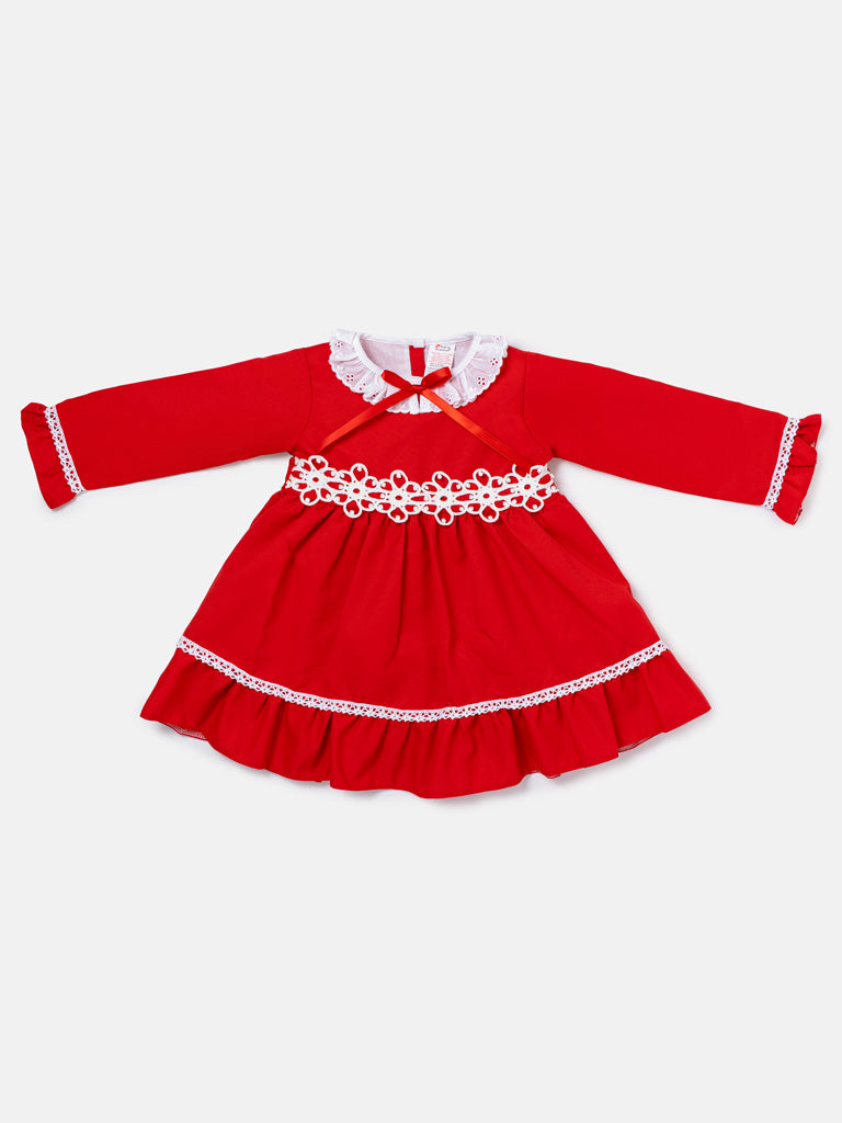 Baby Girl Regina Collection Frilly Dress - Red