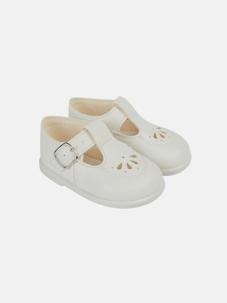 Baypods Hard Sole Unisex Buckle Strap Shoes Petal - White GLOSS