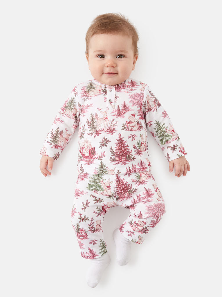 Baby Boy 2-Piece Velour Pyjama Set - Christmas Print Collection - LIMITED EDITION