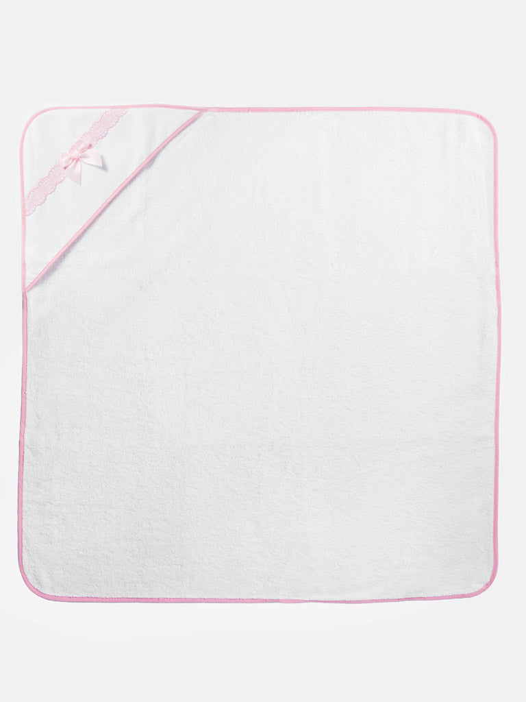 Newborn Essentials 4-Piece Gift Box Set with Wavy Lace - Pink