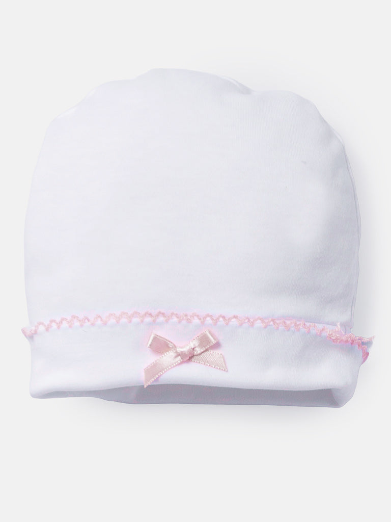 Newborn Essentials 4-Piece Gift Box Set with Wavy Lace - Baby Pink