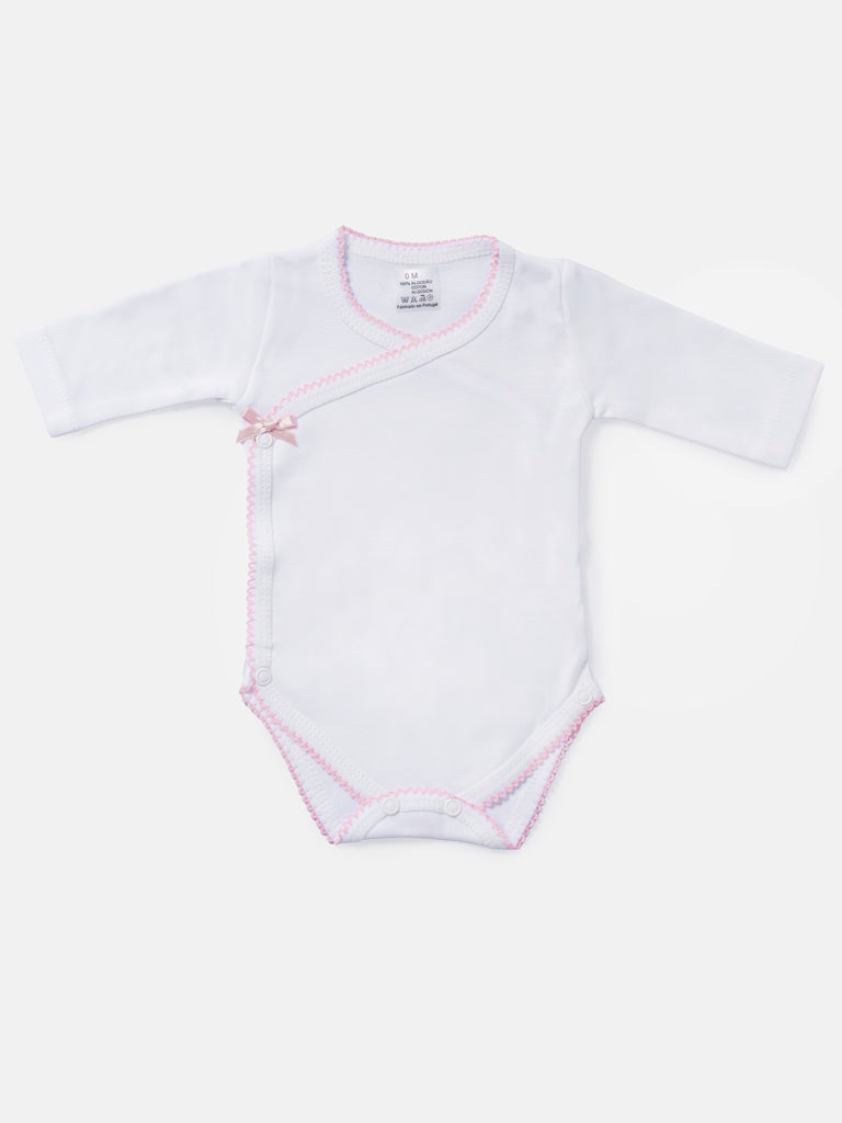 Newborn Essentials 4-Piece Gift Box Set with Wavy Lace - Pink