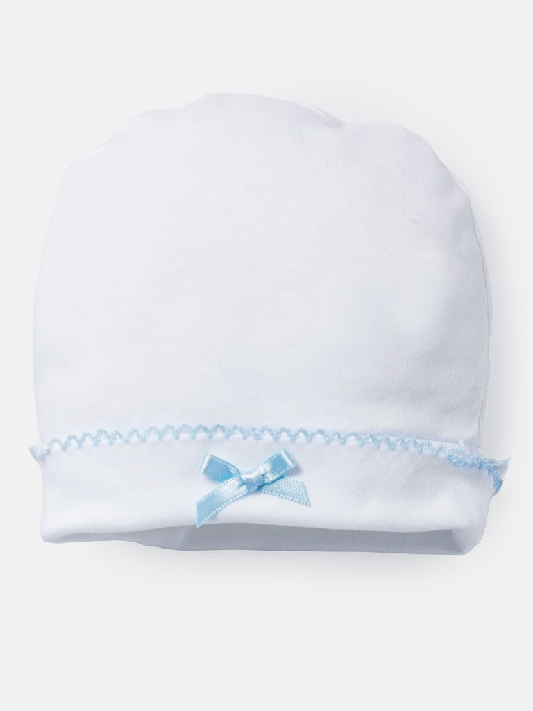Newborn Essentials 4-Piece Gift Box Set with Wavy Lace - Baby Blue