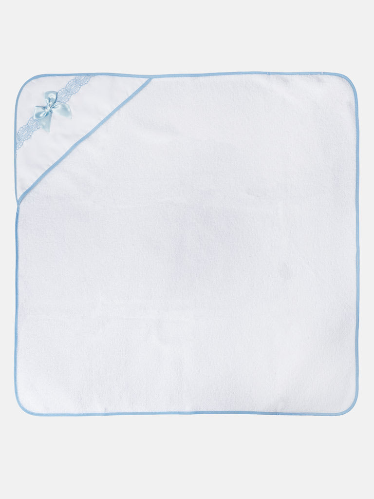 Newborn Essentials 4-Piece Gift Box Set with Wavy Lace - Baby Blue