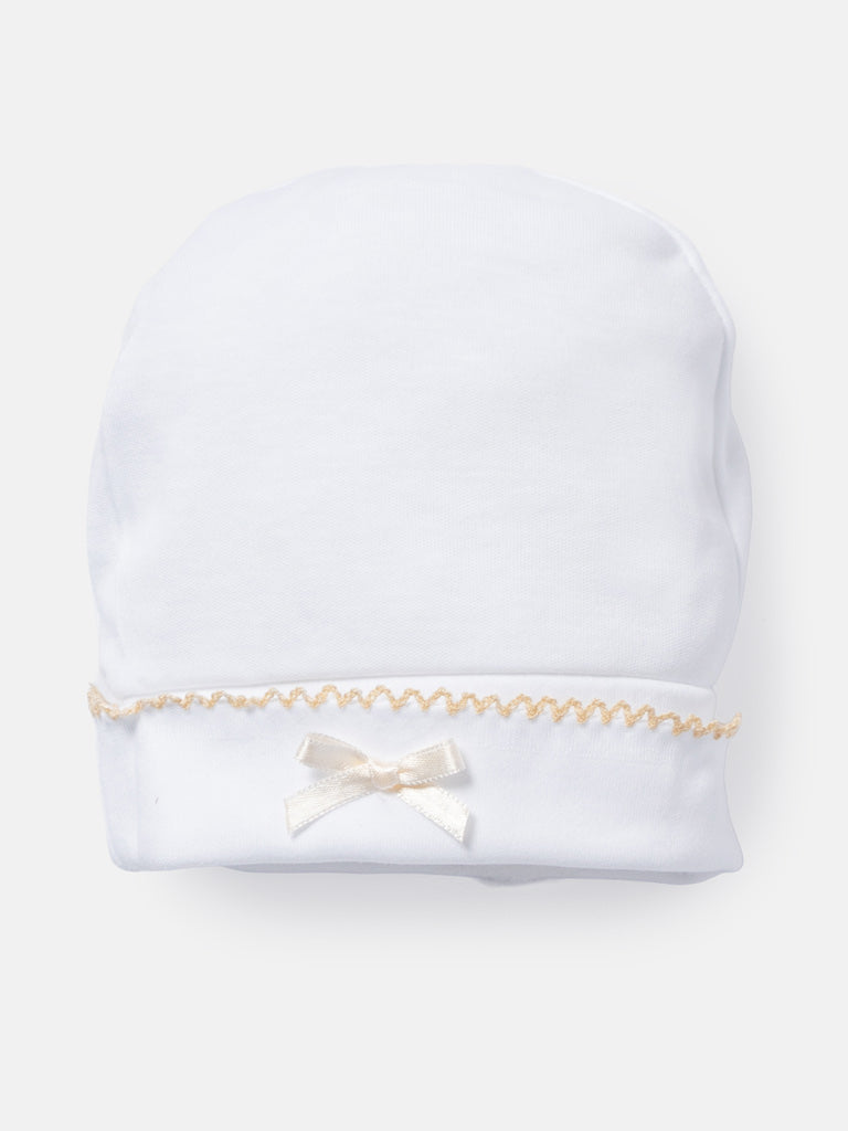 Newborn Essentials 4-Piece Gift Box Set with Wavy Lace - Beige