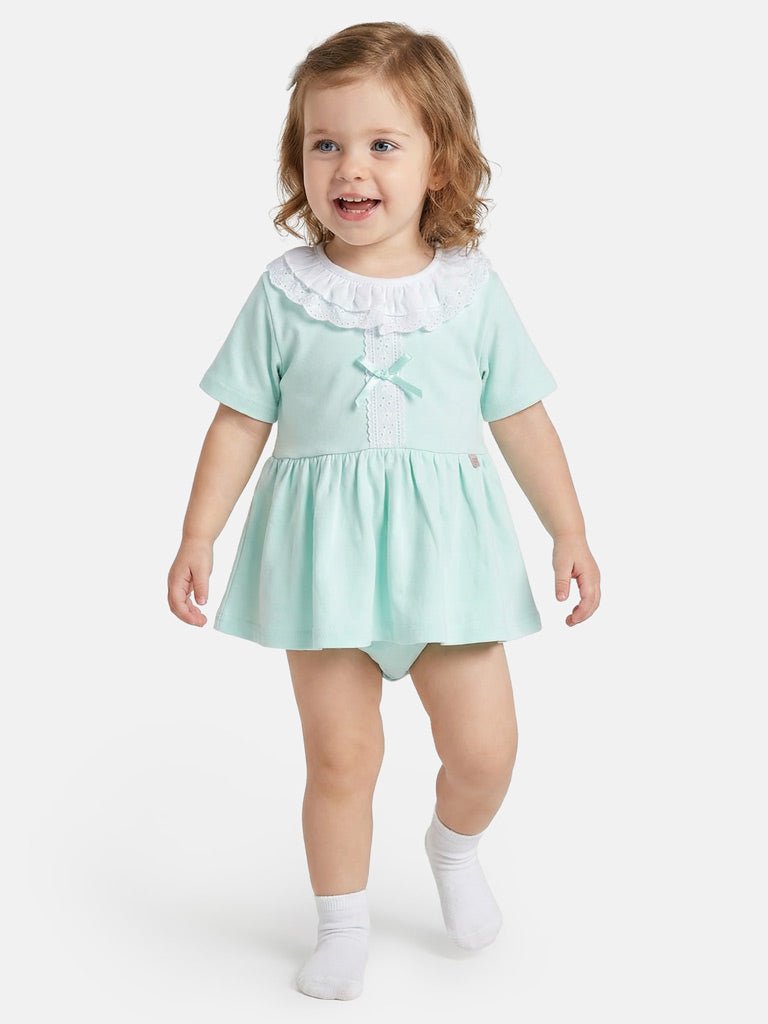 Baby Girl Dora Collection Dress with Bloomers - Mint Green