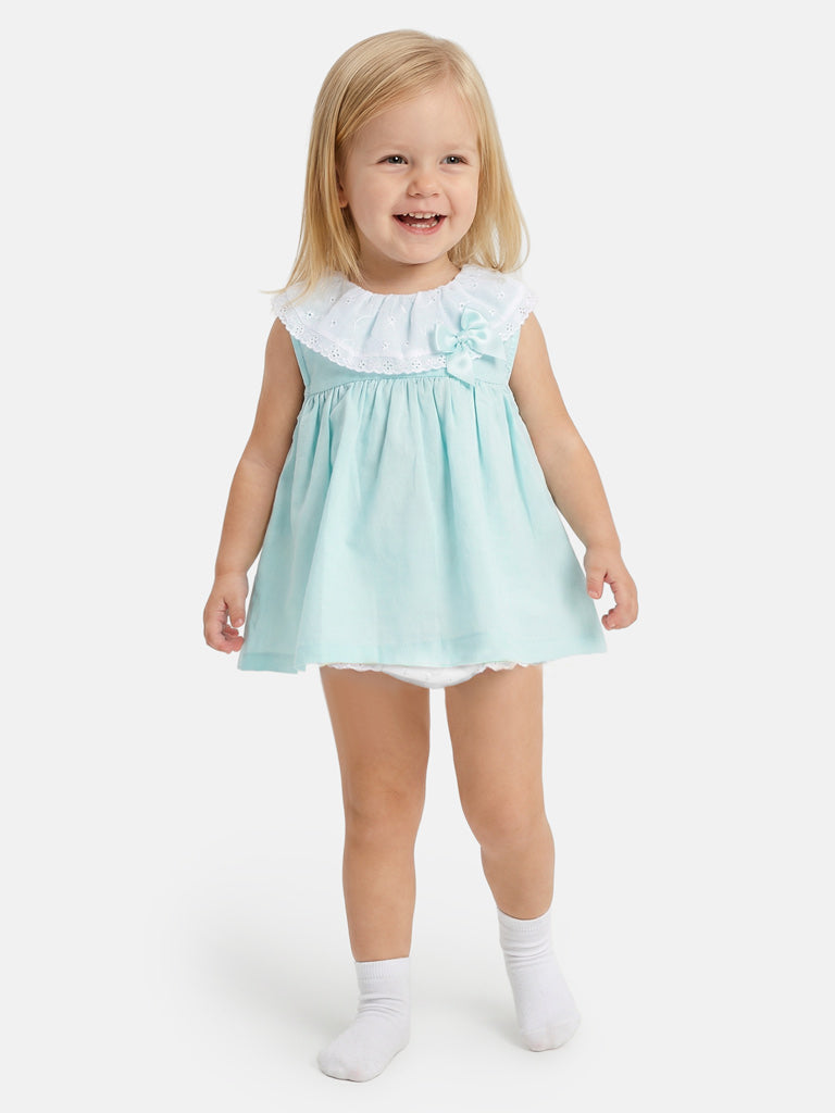 Baby Girl Minna Collection Dress with Bloomers - Mint Green