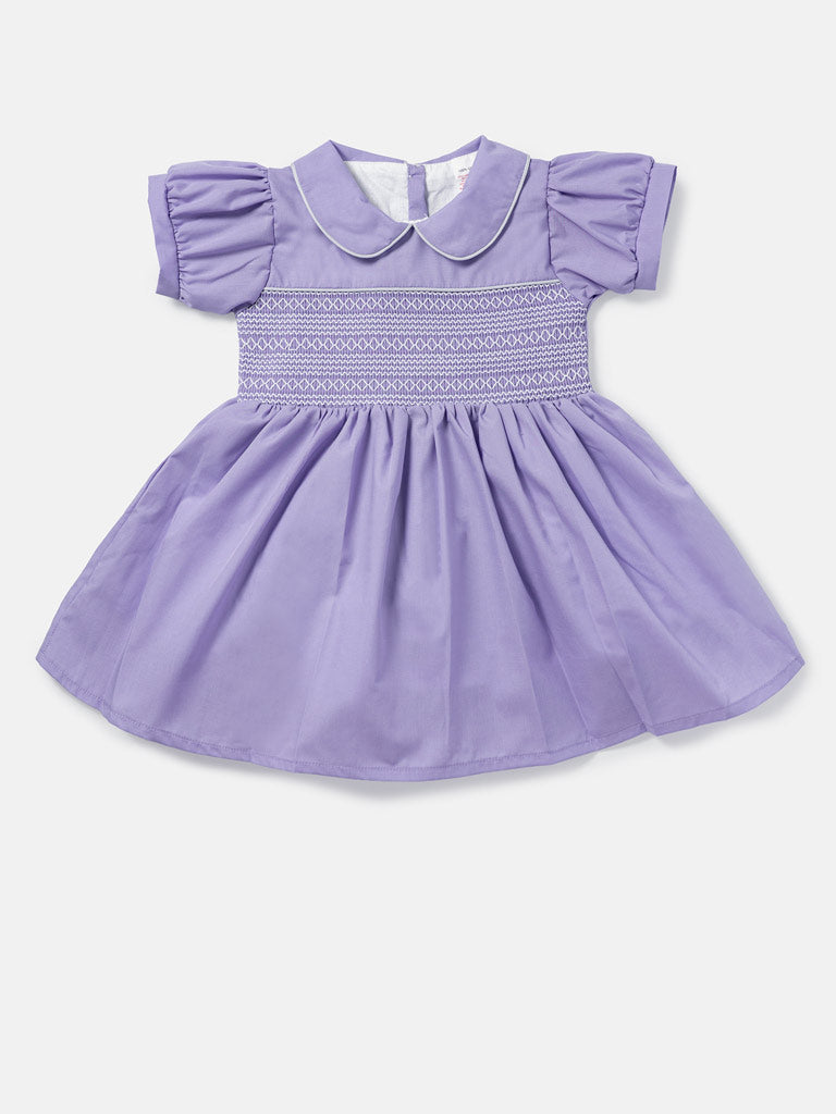 Baby Girl Marina Collection Smocked Dress - Lilac Purple