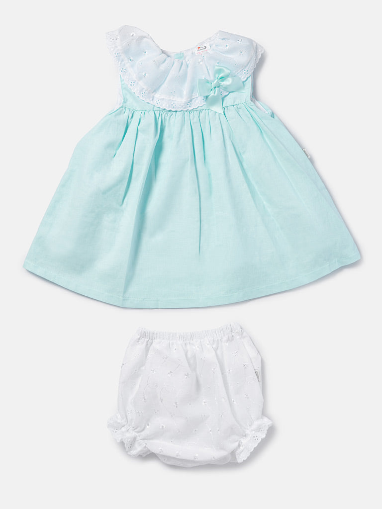 Baby Girl Minna Collection Dress with Bloomers - Mint Green