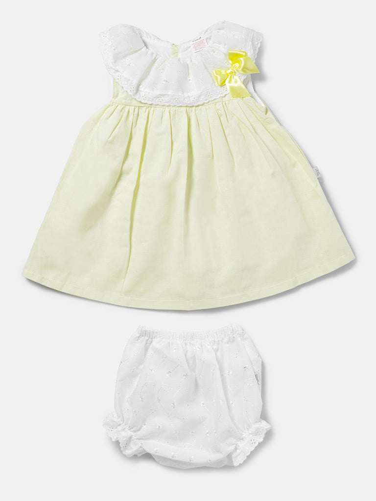Baby Girl Minna Collection Dress with Bloomers - Lemon Yellow