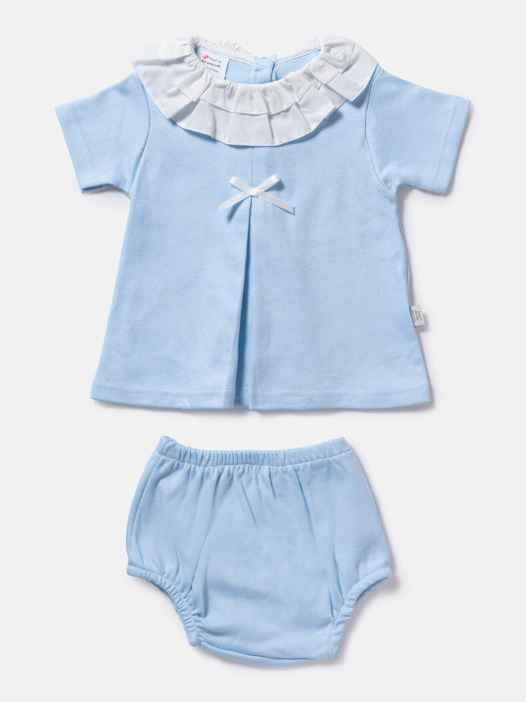 Baby Girl Rosalia Collection 2-Piece Set Spanish Romper - Baby Blue