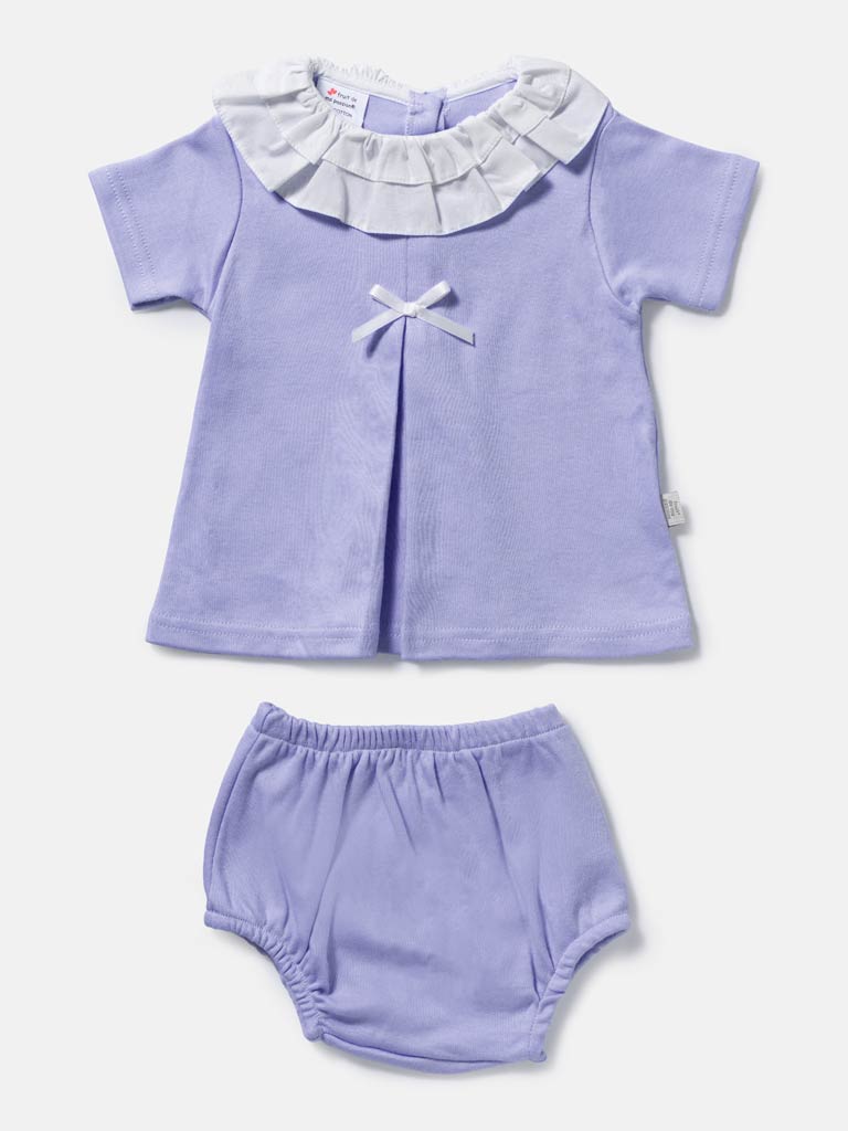 Baby Girl Rosalia Collection 2-Piece Set Spanish Romper - Lilac