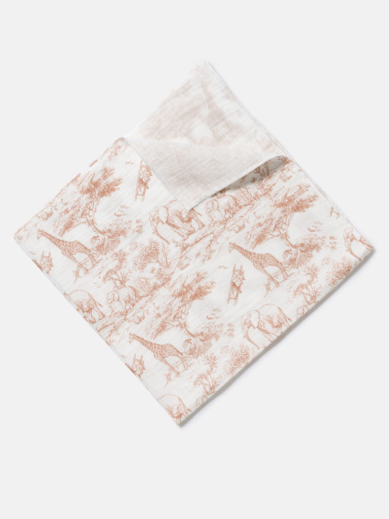 Baby Safari Collection Muslin Square - Beige