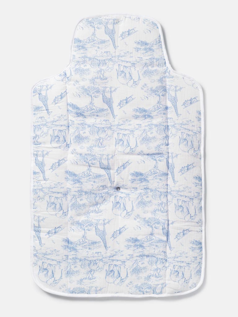 Baby Safari Collection Portable Changing Mat - Baby Blue