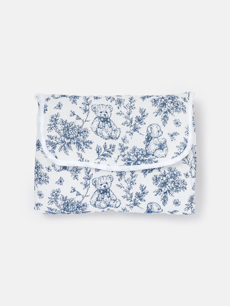 Baby Portable Changing Mat - Teddy Collection - Navy Blue